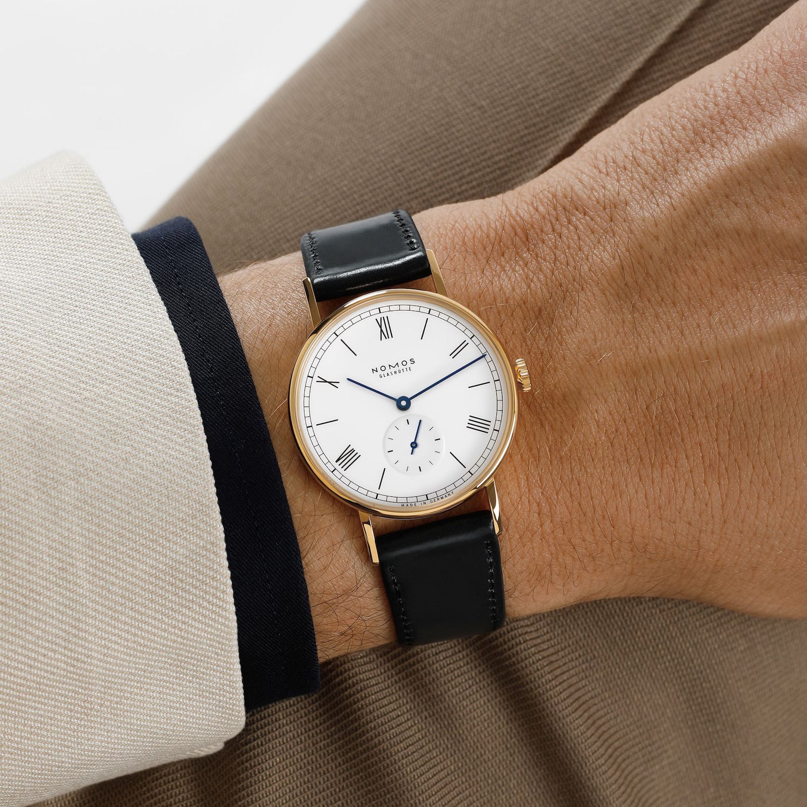 NOMOS - Ludwig Gold enamel white 35mm Ref: 215