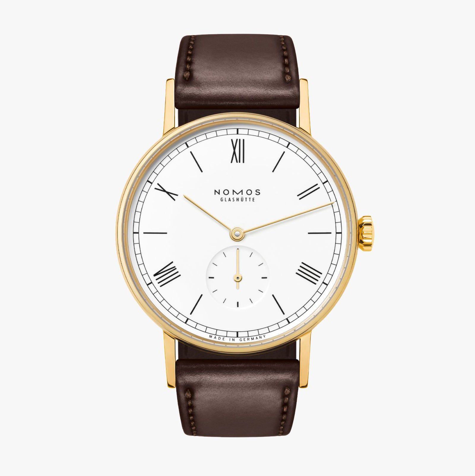 NOMOS - Ludwig Gold enamel white Doré 35mm Ref: 216