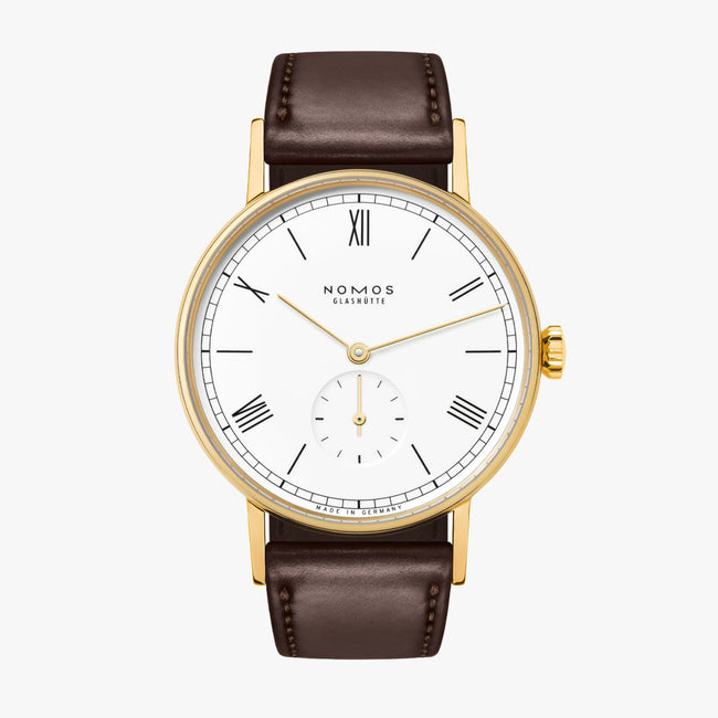 NOMOS - Ludwig Gold enamel white Doré 35mm Ref: 216
