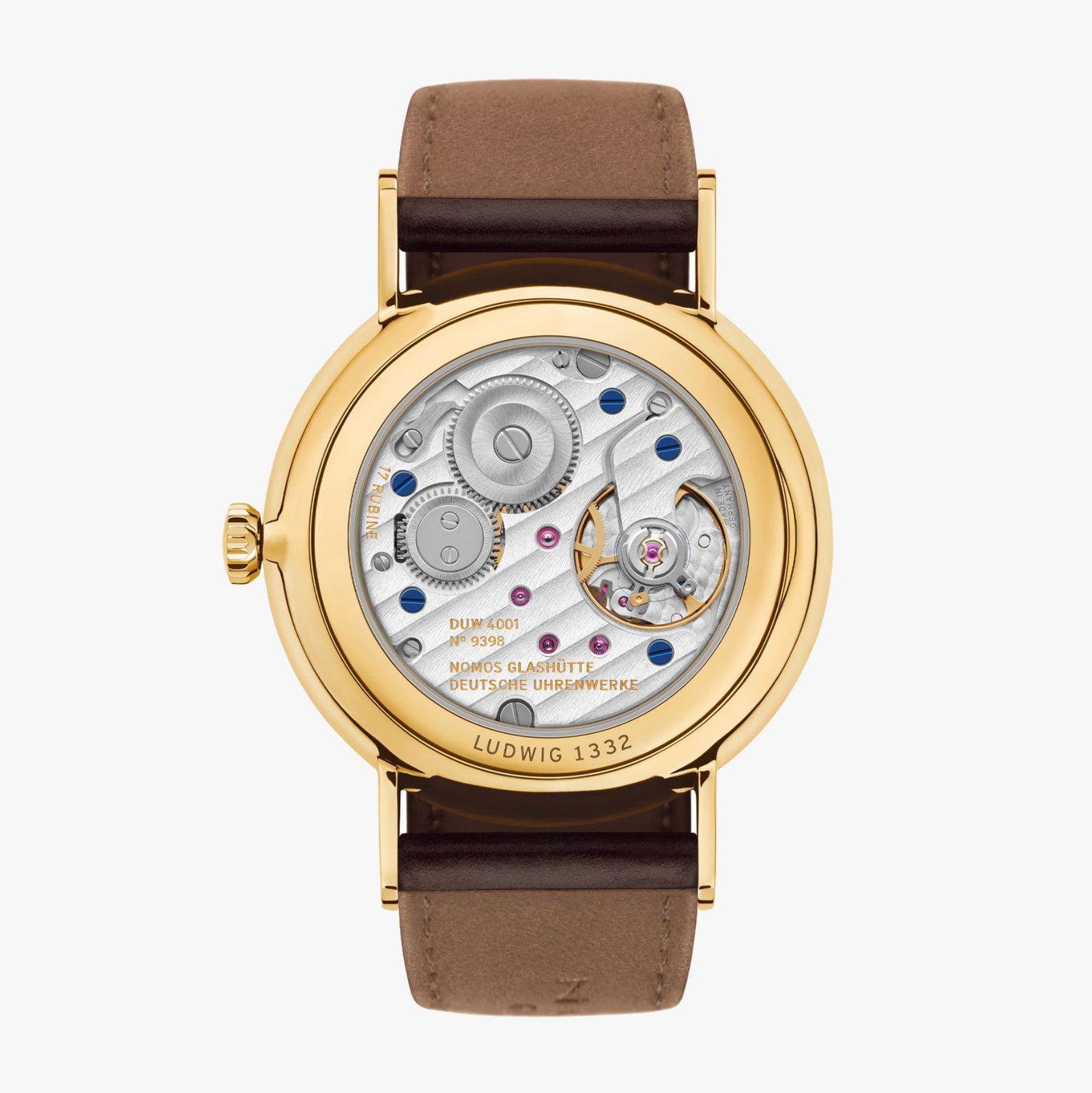 NOMOS - Ludwig Gold enamel white Doré 35mm Ref: 216