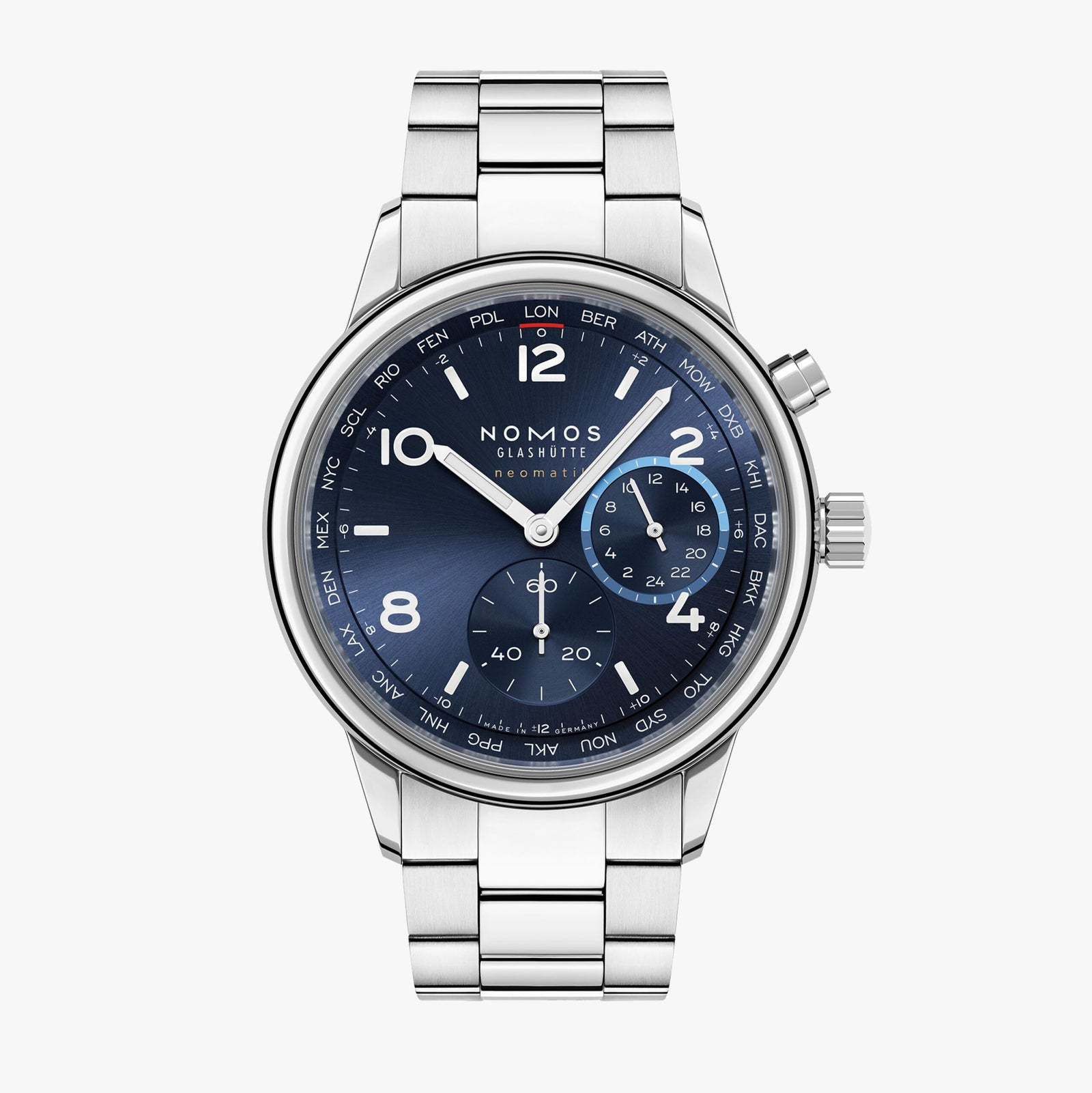NEW! NOMOS - Club Sport Worldtimer Blue Ref: 790