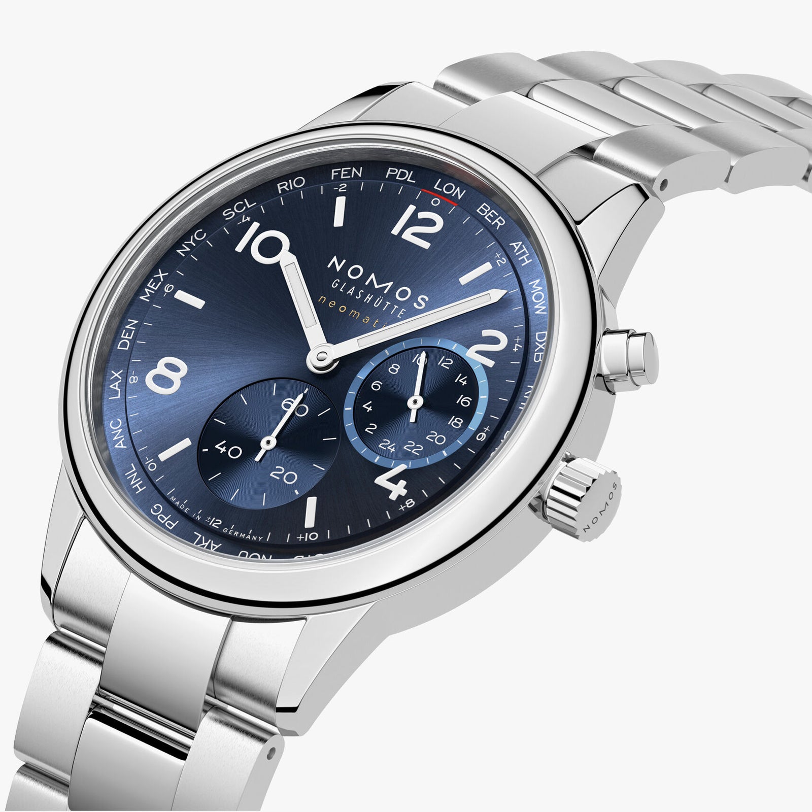 NEW! NOMOS - Club Sport Worldtimer Blue Ref: 790