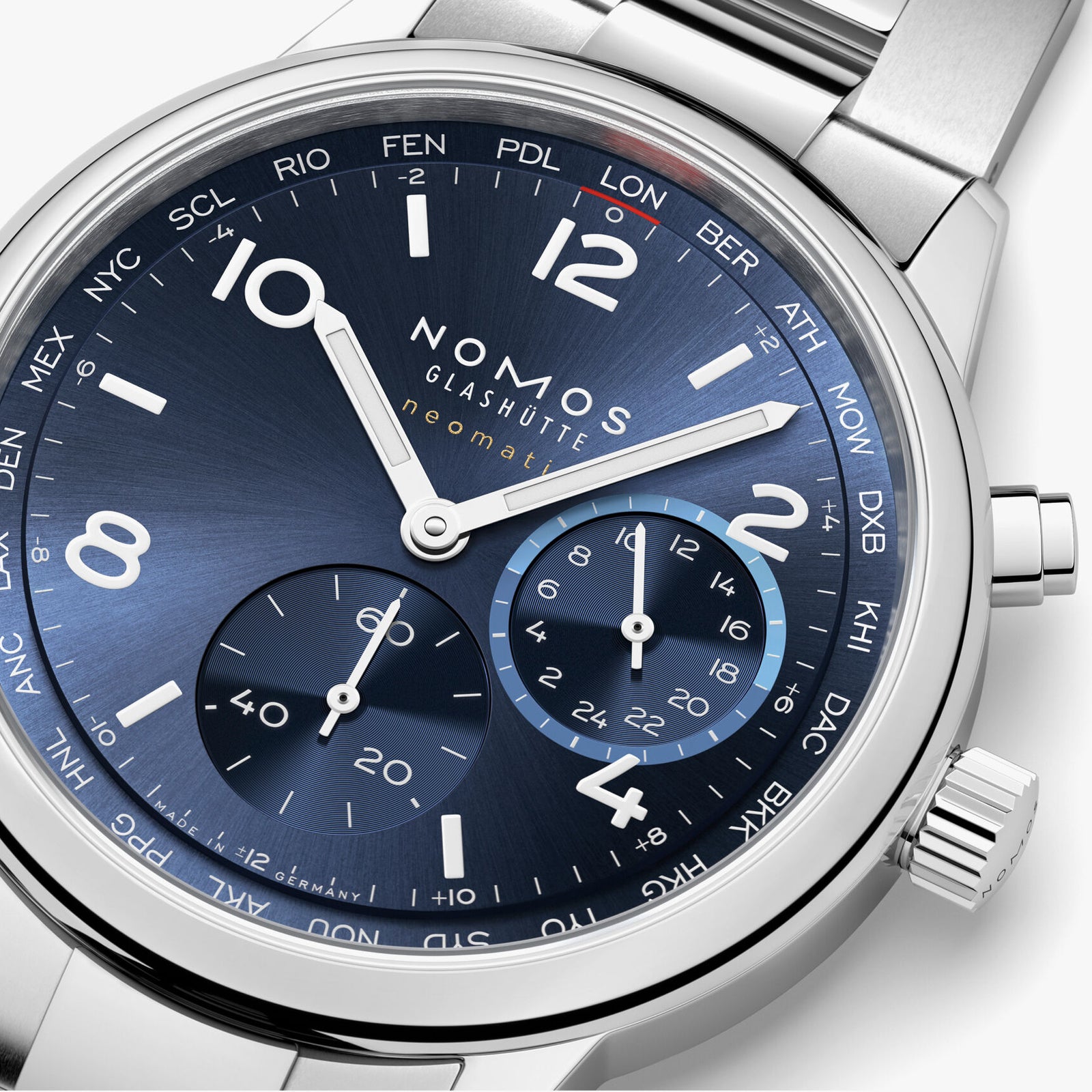 NEW! NOMOS - Club Sport Worldtimer Blue Ref: 790