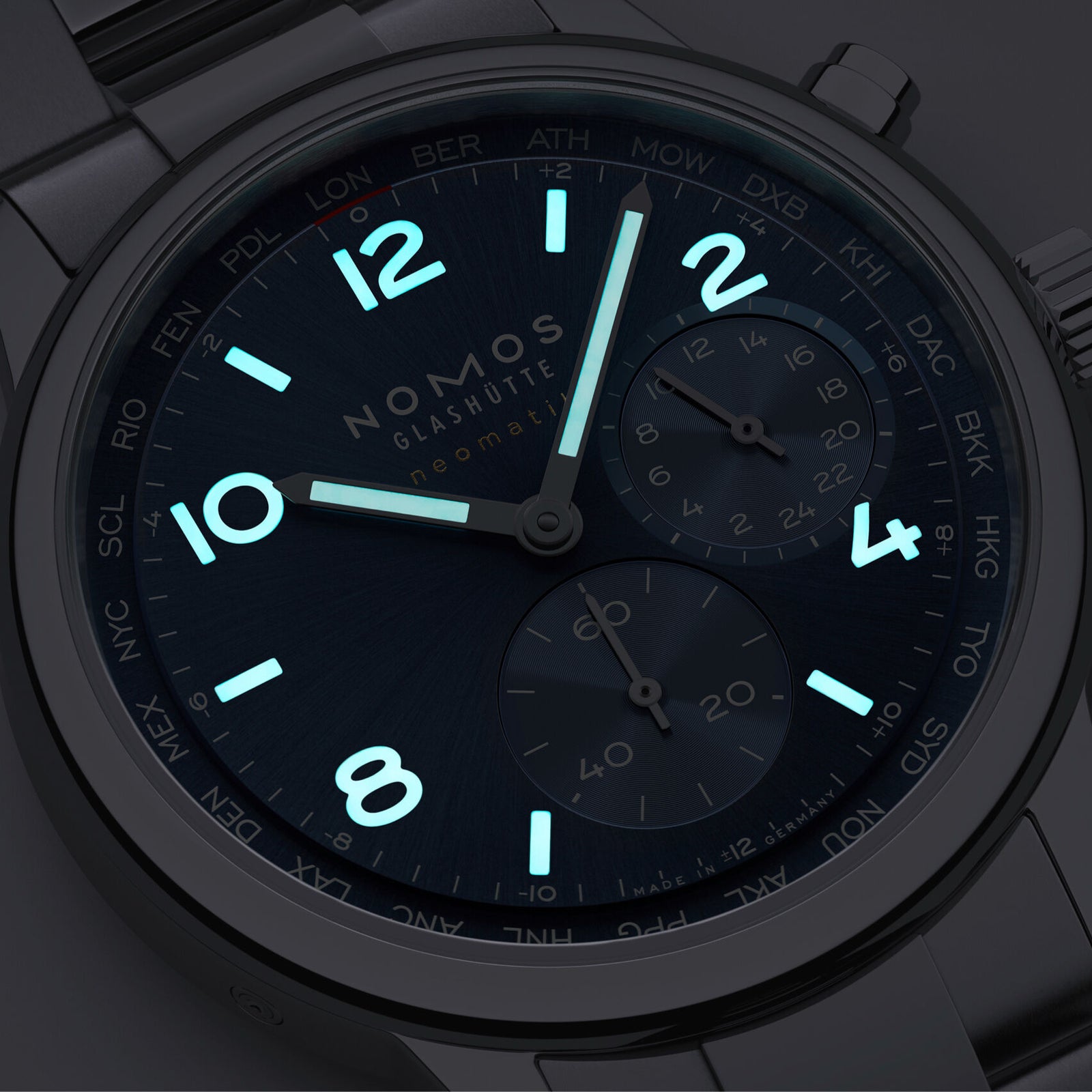 NEW! NOMOS - Club Sport Worldtimer Blue Ref: 790