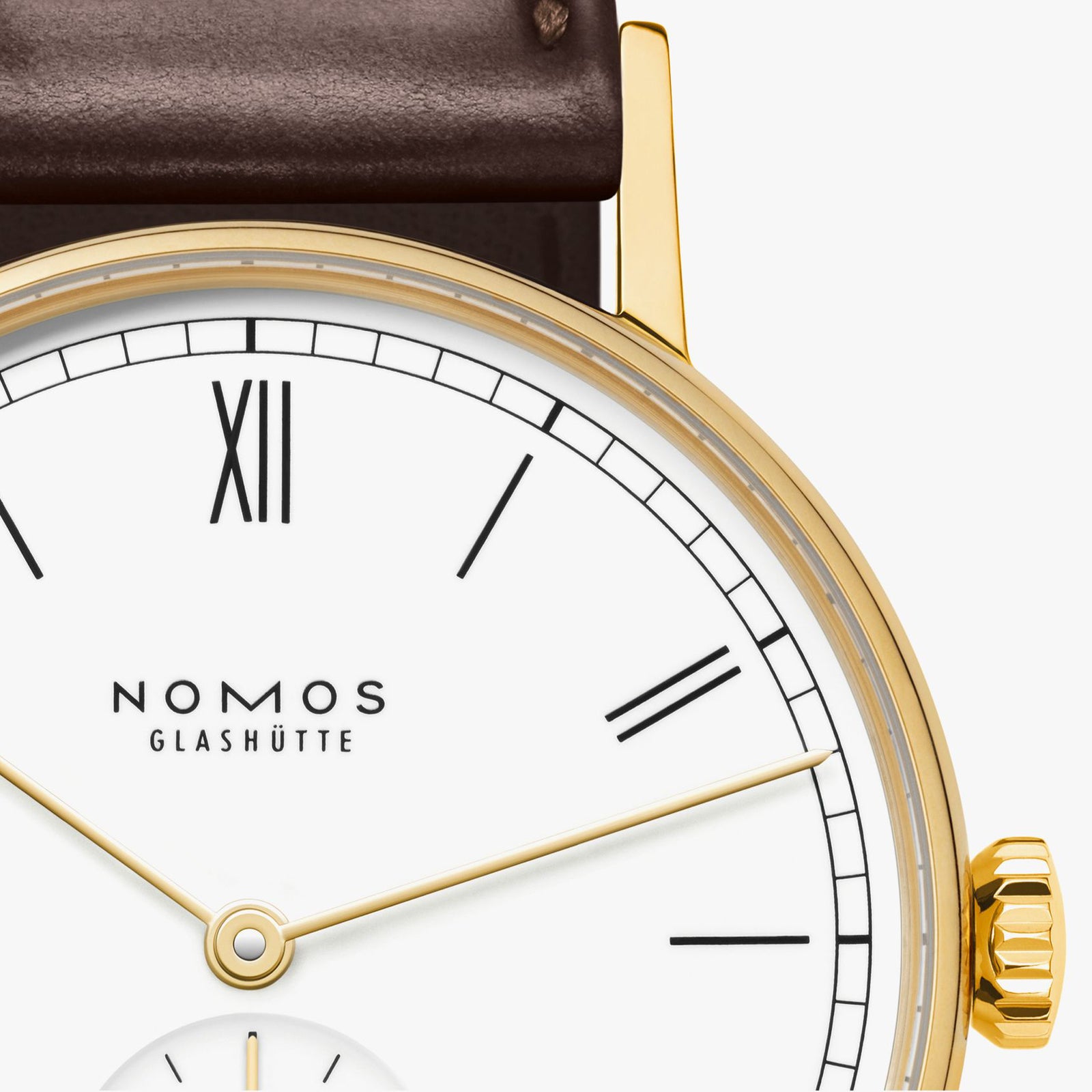 NOMOS - Ludwig Gold enamel white Doré 35mm Ref: 216