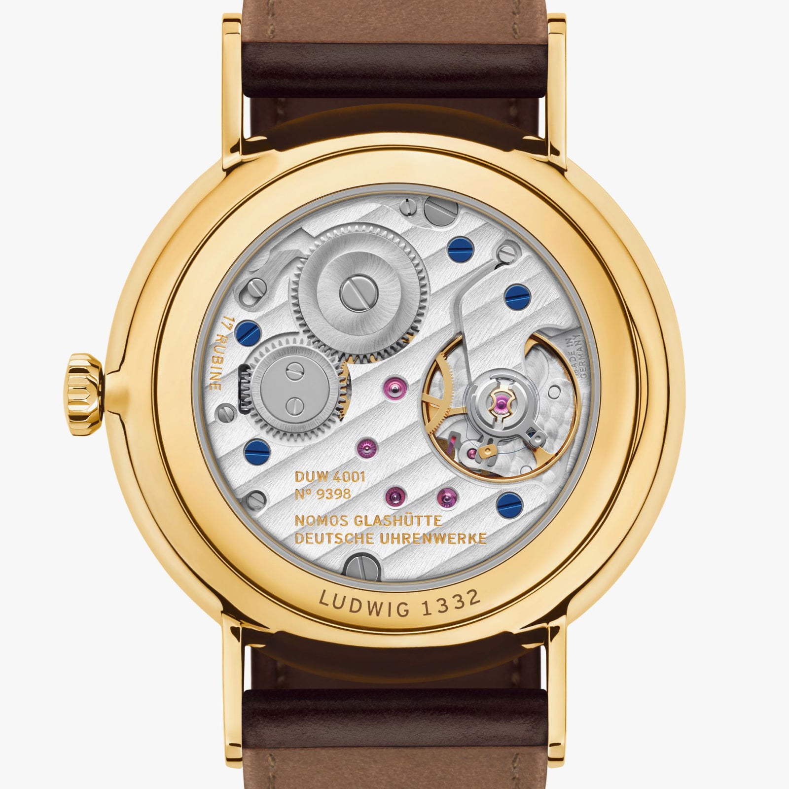 NOMOS - Ludwig Gold enamel white Doré 35mm Ref: 216