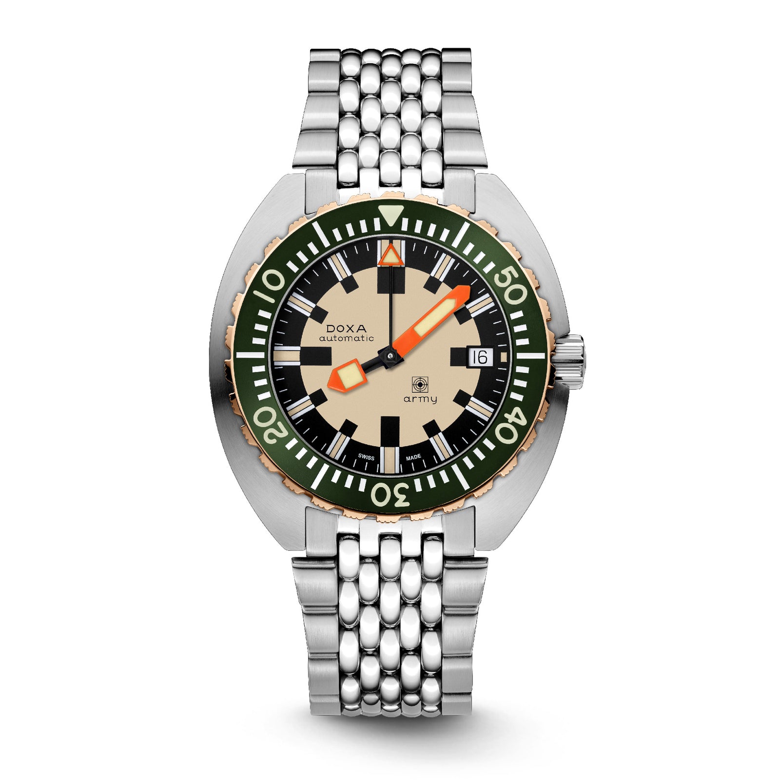 Doxa Army - Green Bezel / Steel & Bronze