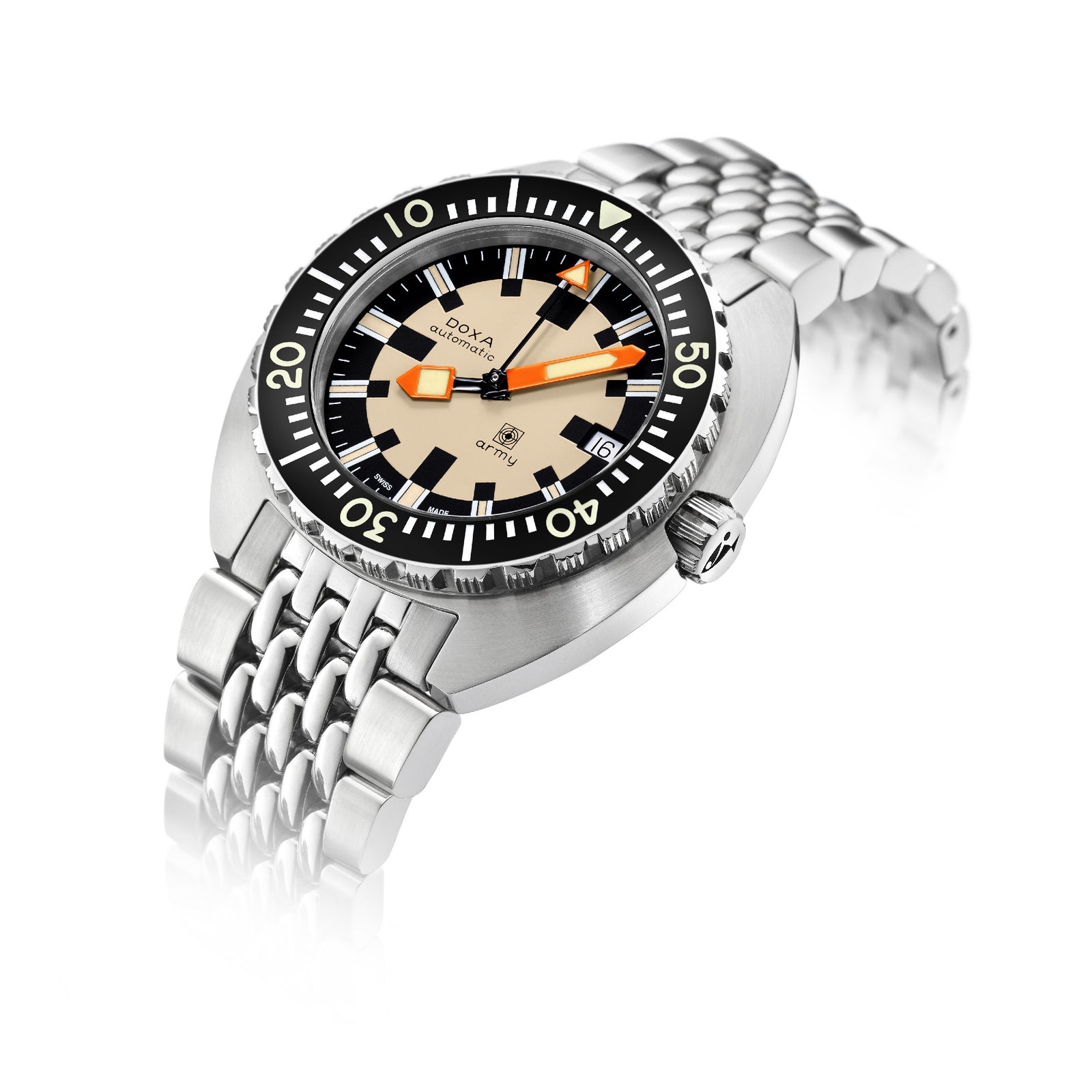Doxa Army - Black Bezel / Steel