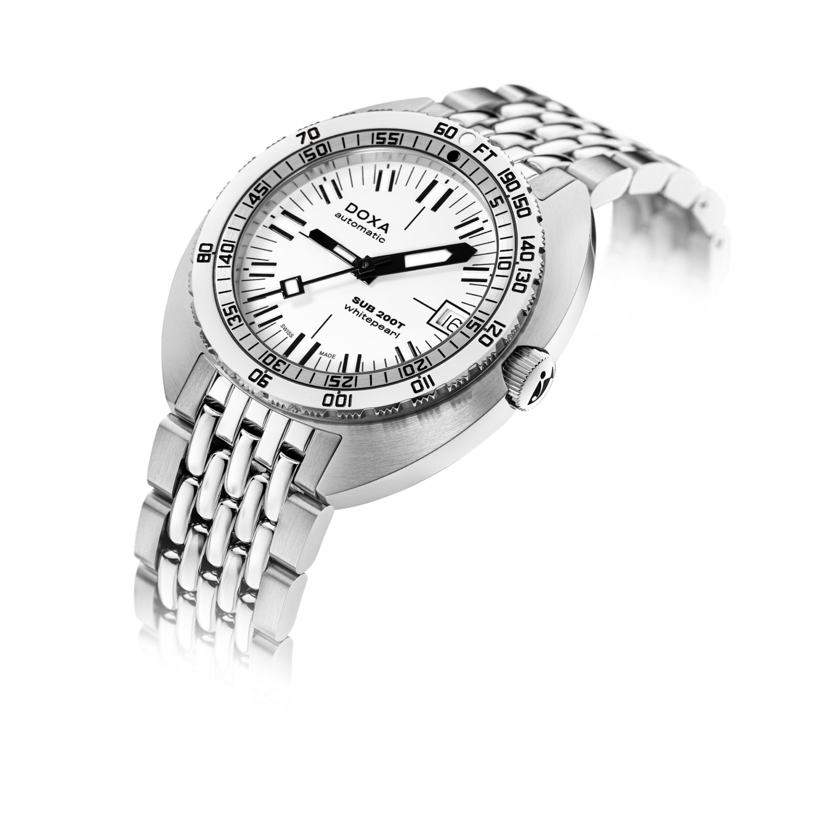 Doxa 200 T - Whitepearl (White) Iconic Dial
