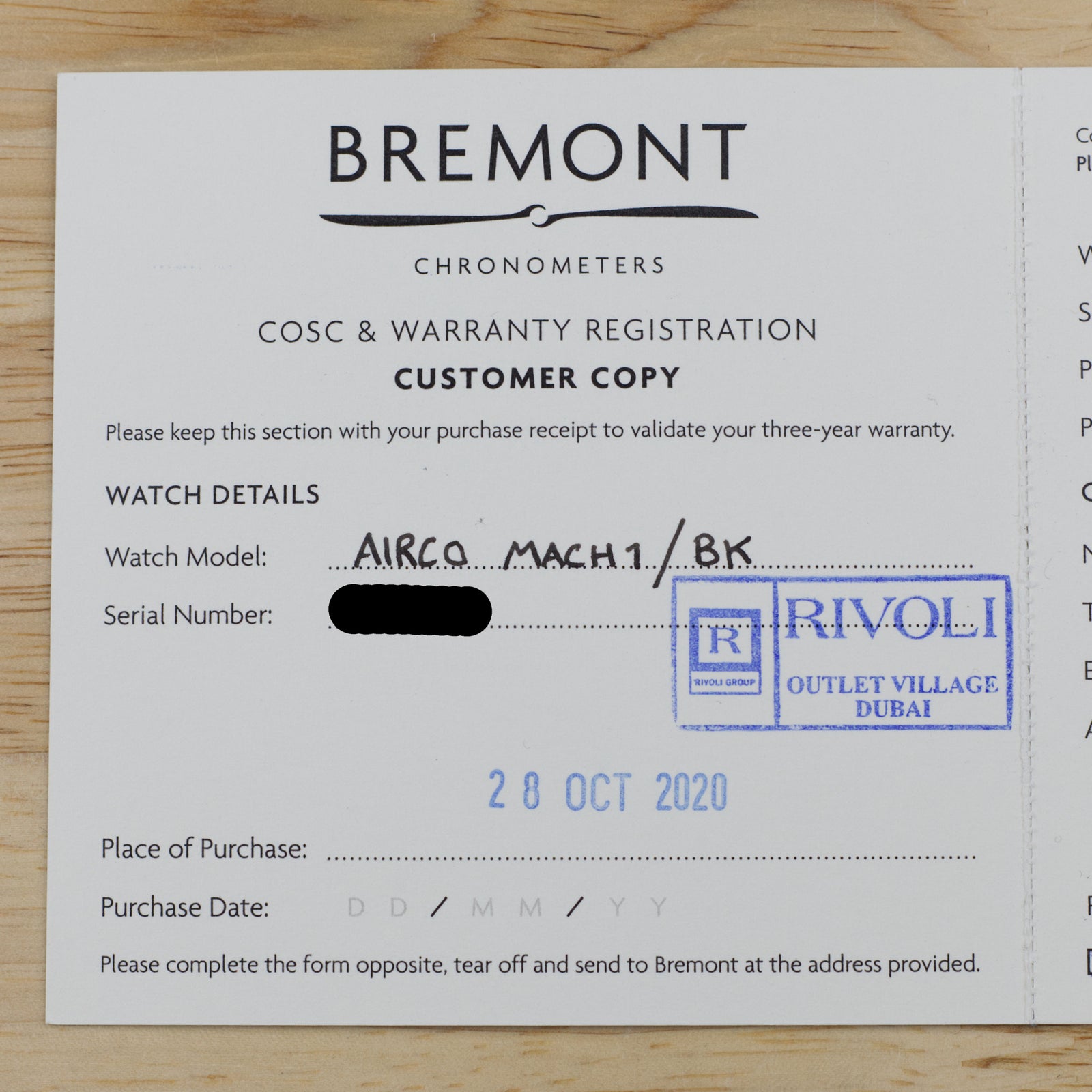 Bremont - Airco Mach 1