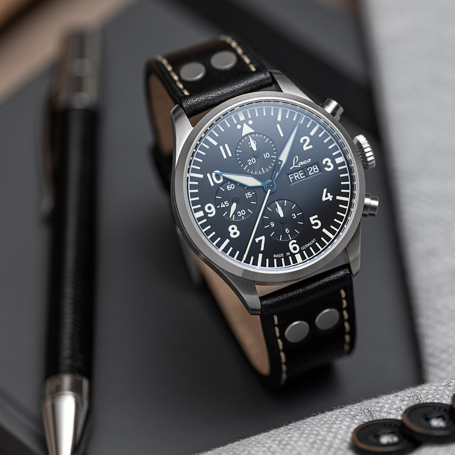 Laco - Kiel 2 - 43 mm Automatic Schwarz