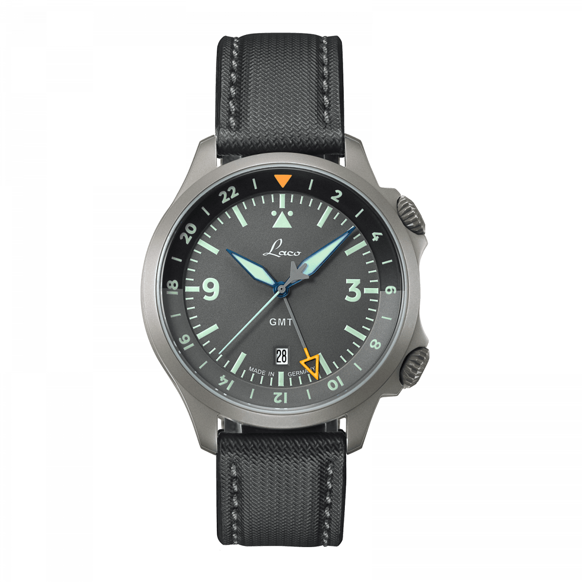 Laco - Frankfurt GMT 43 mm Grau Automatic