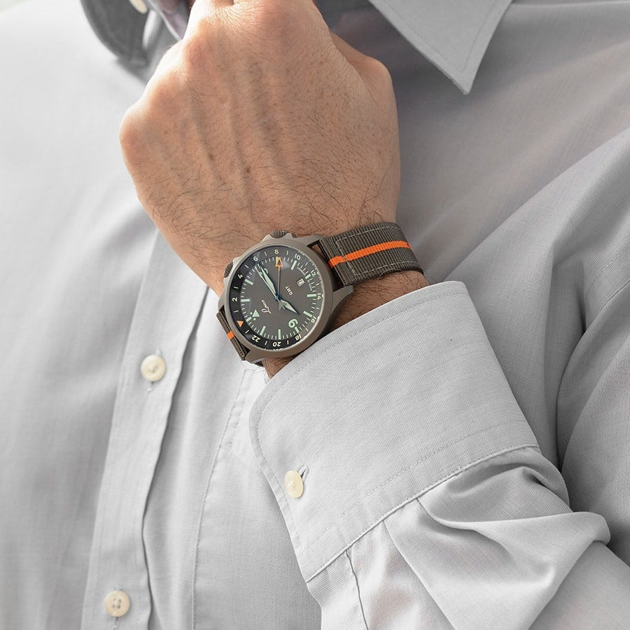 Laco - Frankfurt GMT 43 mm Schwarz Automatic