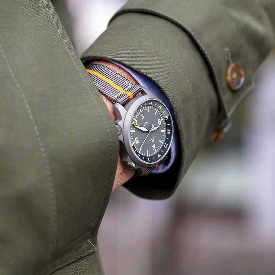 Laco - Frankfurt GMT 43 mm Schwarz Automatic