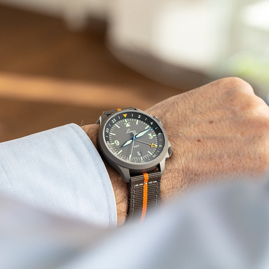 Laco - Frankfurt GMT 43 mm Schwarz Automatic