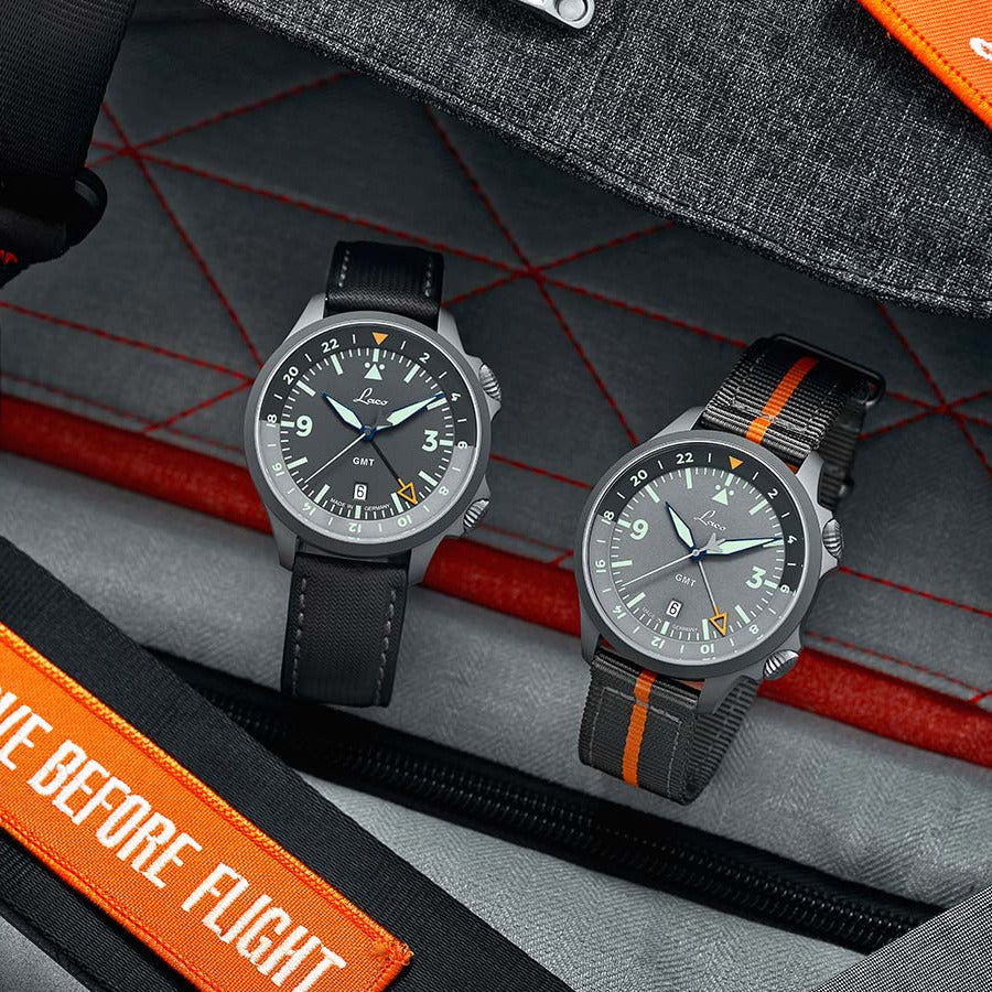 Laco - Frankfurt GMT 43 mm Schwarz Automatic